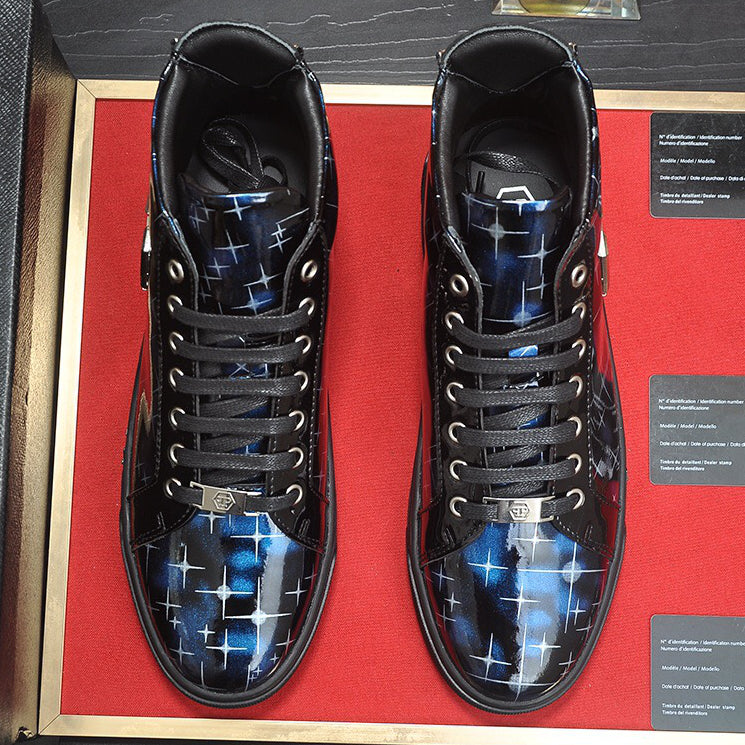 New-PP High top Leather shoes