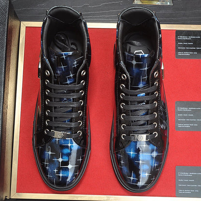New-PP High top Leather shoes
