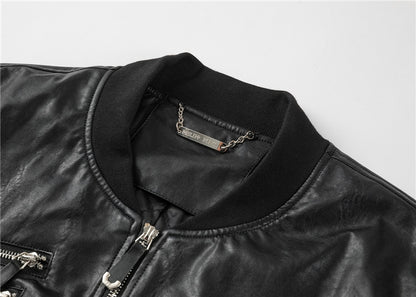 New-PP  Padded leather jacket