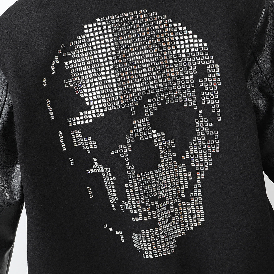 New-PP Leather Baseball Jacket