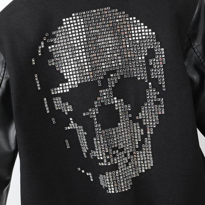 New-PP Leather Baseball Jacket