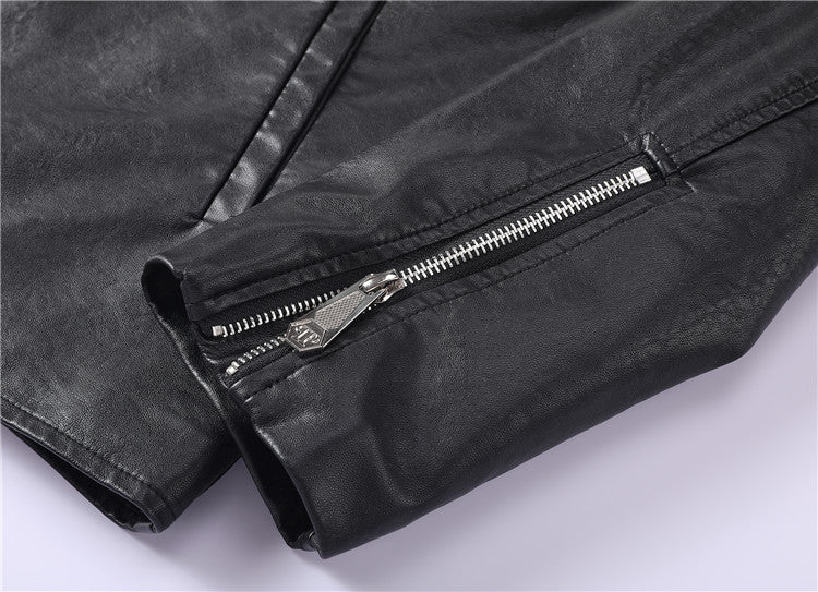 New-PP Padded leather jacket