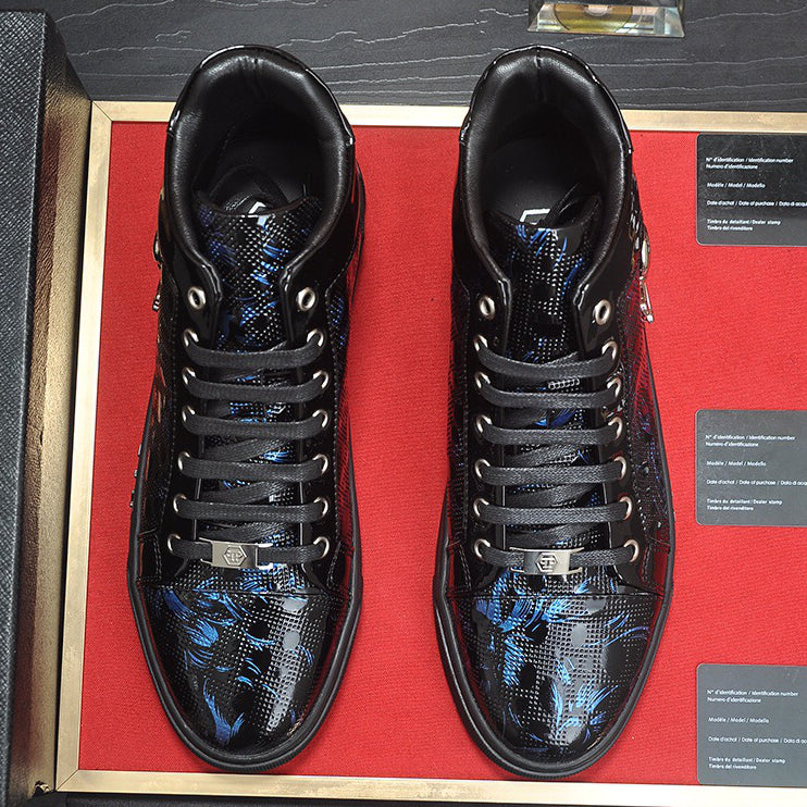 New-PP High top Leather shoes