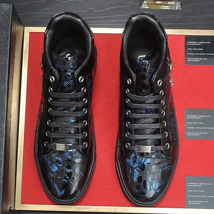 New-PP High top Leather shoes