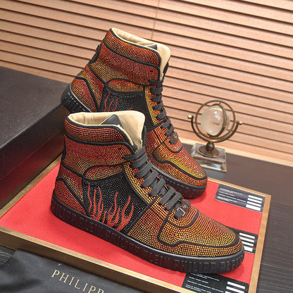 New-PP High-top Leather Shoes