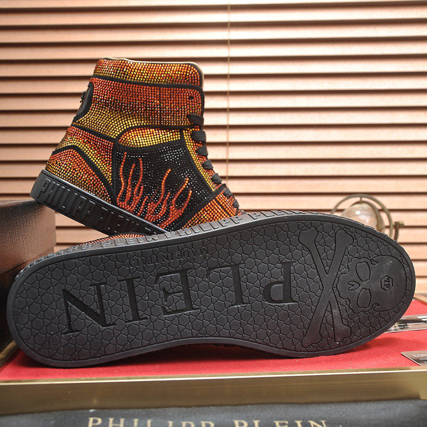 New-PP High-top Leather Shoes