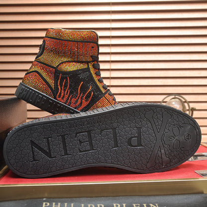 New-PP High-top Leather Shoes