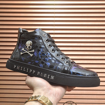 New-PP High top Leather shoes