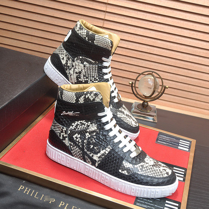 New-PP High-top Leather Shoes