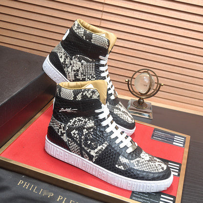 New-PP High-top Leather Shoes