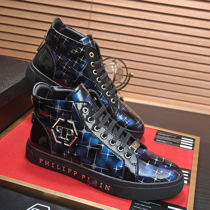 New-PP High top Leather shoes