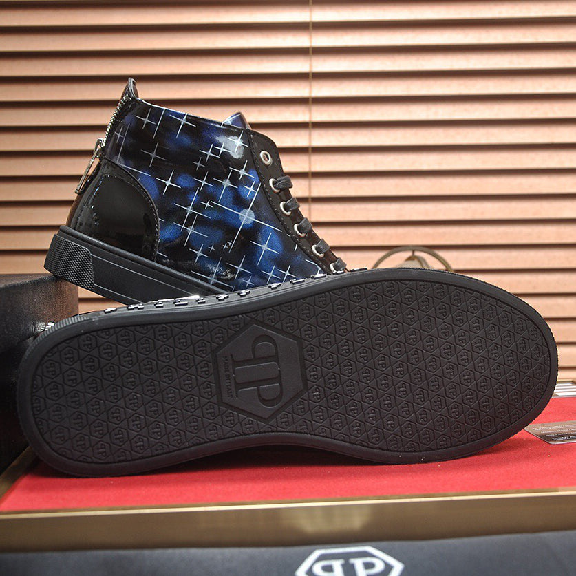 New-PP High top Leather shoes