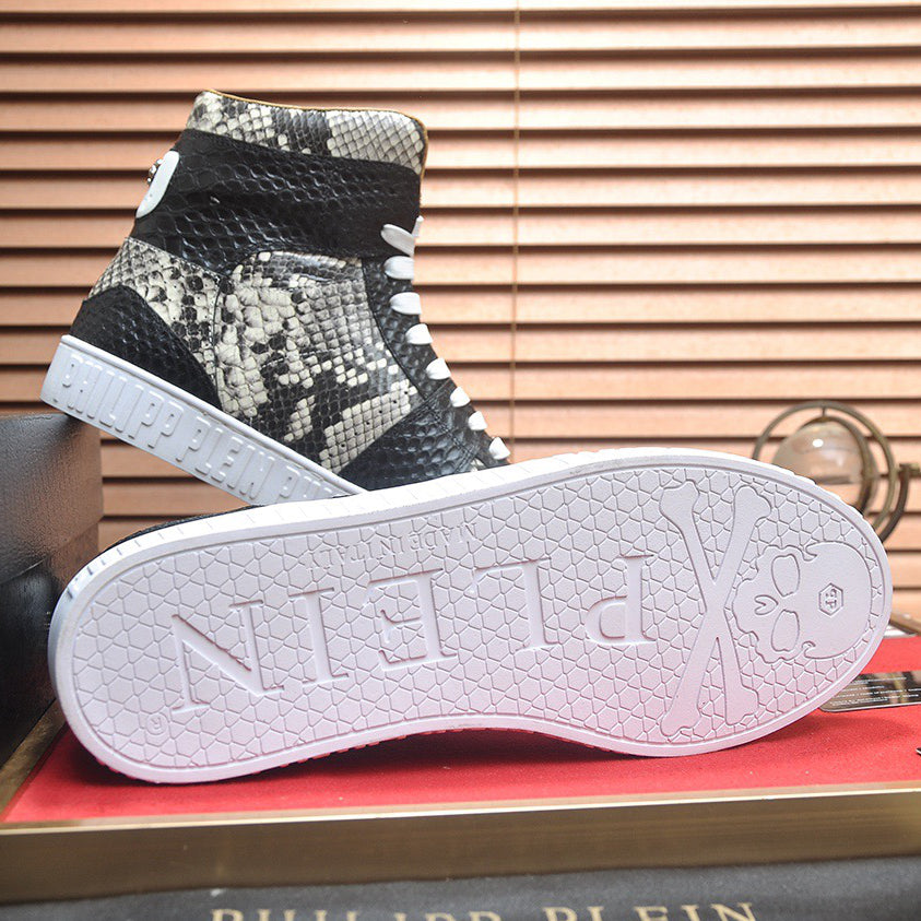 New-PP High-top Leather Shoes