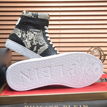 New-PP High-top Leather Shoes