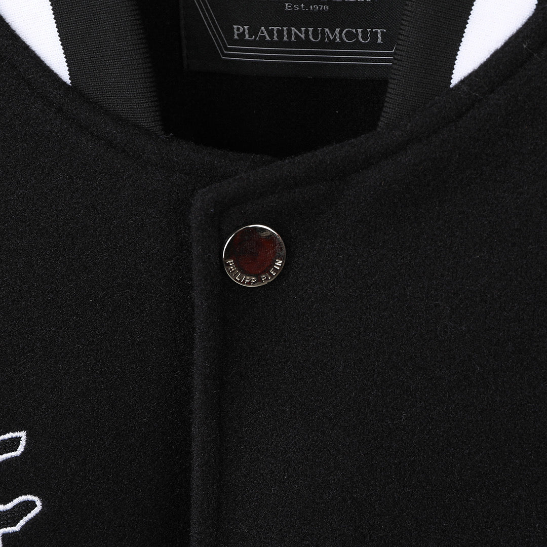 New-PP Leather Baseball Jacket