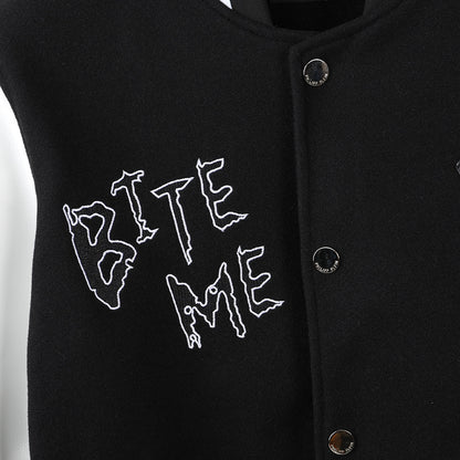 New-PP Leather Baseball Jacket