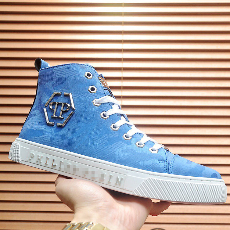 New-PP High top Leather shoes