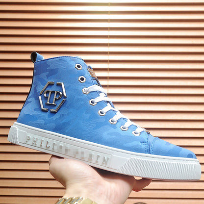 New-PP High top Leather shoes