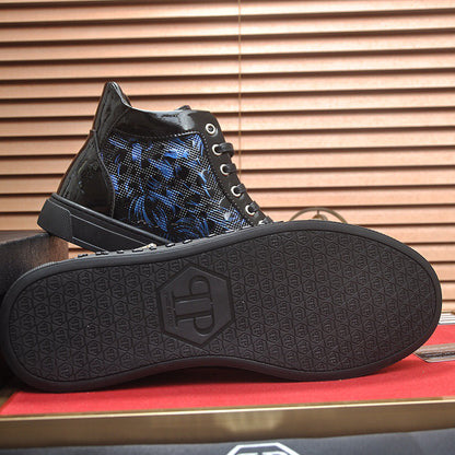 New-PP High top Leather shoes
