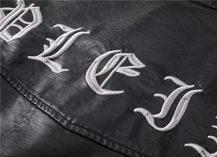 New-PP Padded leather jacket