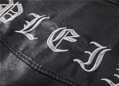 New-PP Padded leather jacket