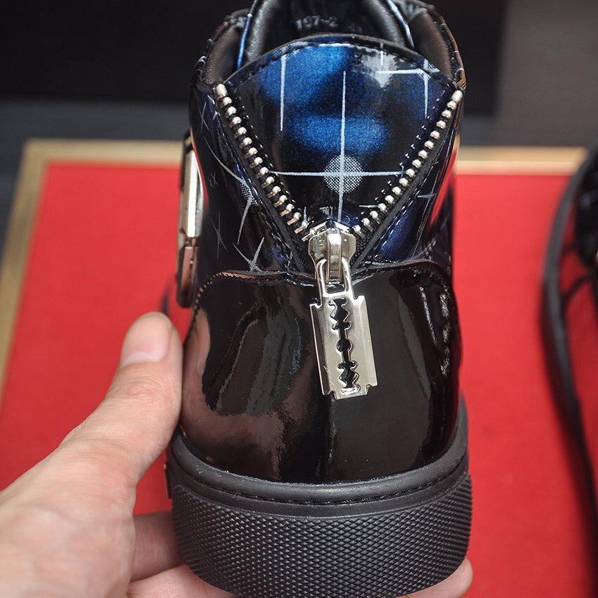 New-PP High top Leather shoes