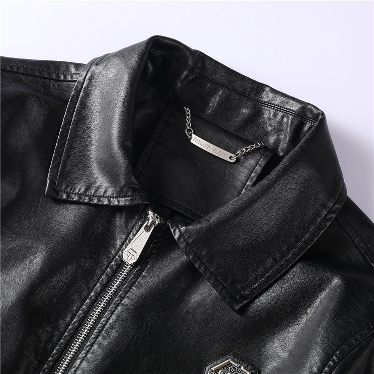 New-PP 6968 Padded leather jacket